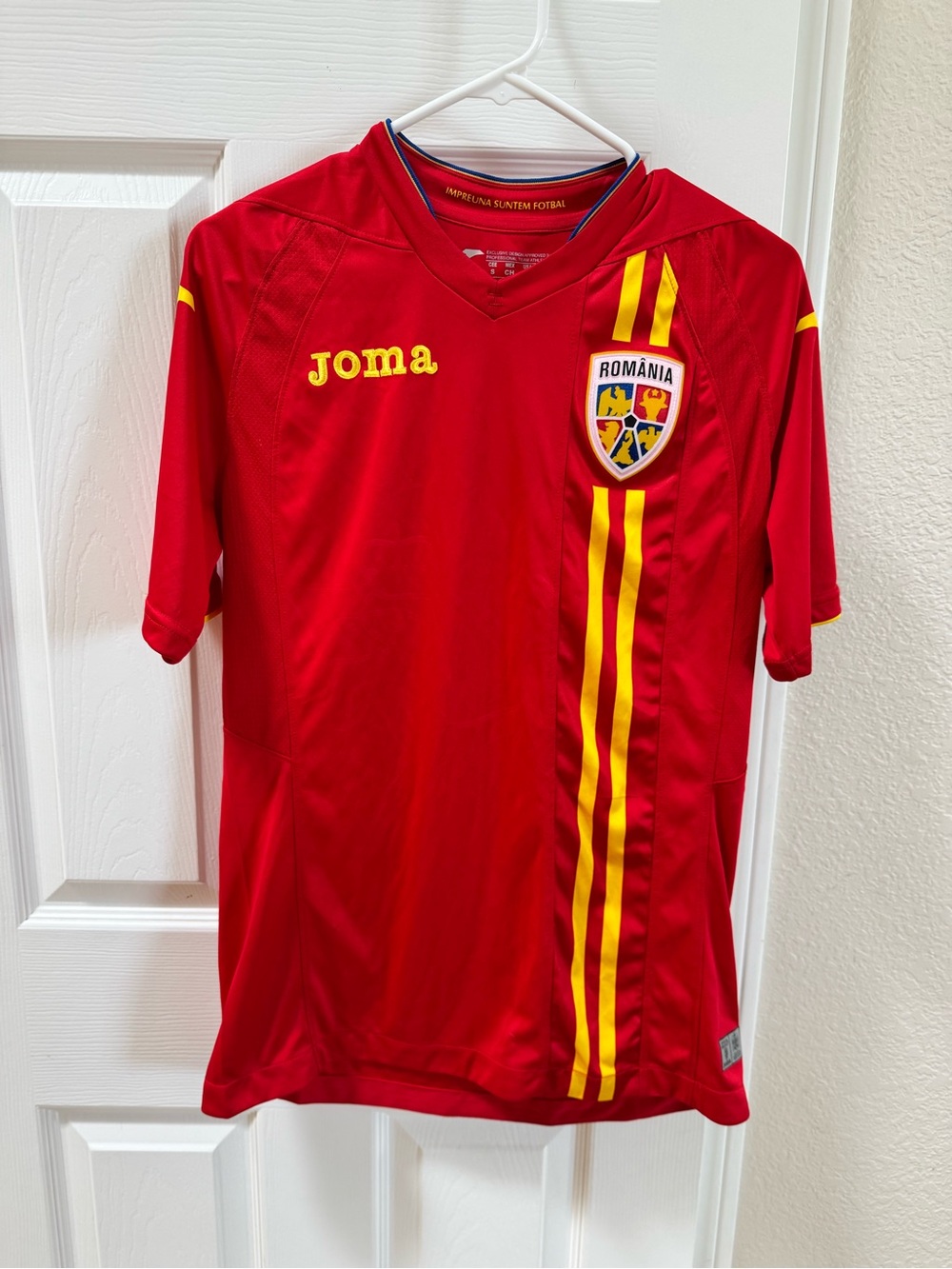 Romania National Football Men's team away Joma jersey 2018-2020 Yellow Accents